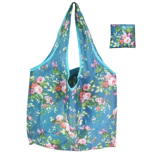 Reusable eco-friendly tote bag for women by Hot Trend Vault, large foldable shopping bag with case, ideal for groceries and daily use.