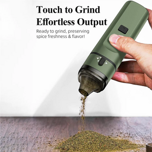 EAS-Green Electric Herb Grinder – One-Touch Operation, Up To 1.5G, Portable Auto Grinding Machine For Dry Spices