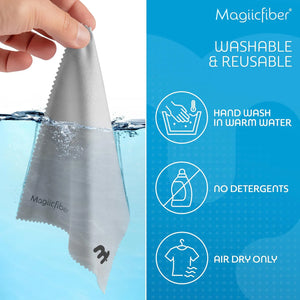 MagiicFiber Microfiber Cleaning Cloth, High-density Stripe-free Wipes, Soft and Efficient Premium Screen Cleaning Cloth