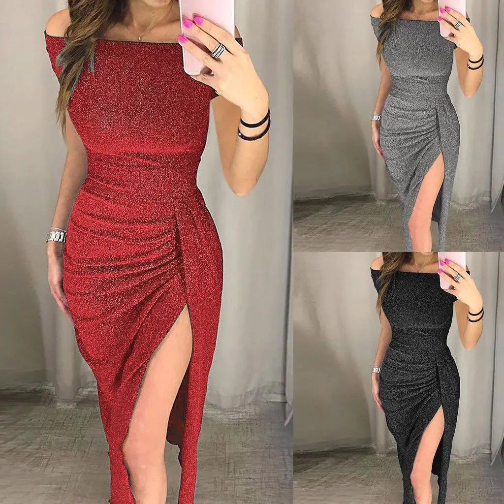 Elegant Women's Sexy Dresses Shiny Evening  Long Dress Womens Clothing Summer 2024  Vestidos Elegantes Feminino Para Festas