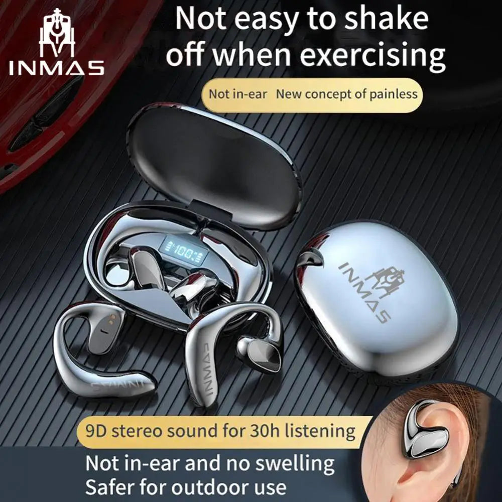 For Xiaomi 5.1 Air Conduction Bluetooth Headphones Noise Reduction Sports Waterproof Wireless Earphones Ear Hooks Headsets INMAS