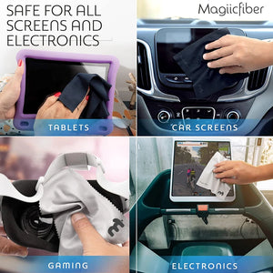 MagiicFiber Microfiber Cleaning Cloth, High-density Stripe-free Wipes, Soft and Efficient Premium Screen Cleaning Cloth