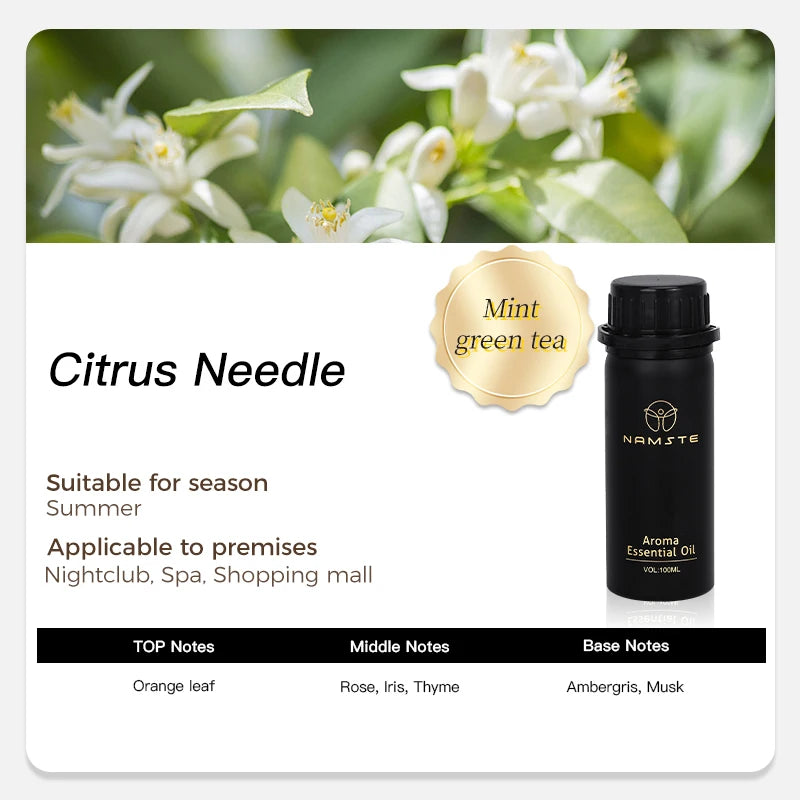 Namstecar perfume fragrance oil by Hot Trend Vault with 100ml bottle and four 5ml scent samples for home diffuser.