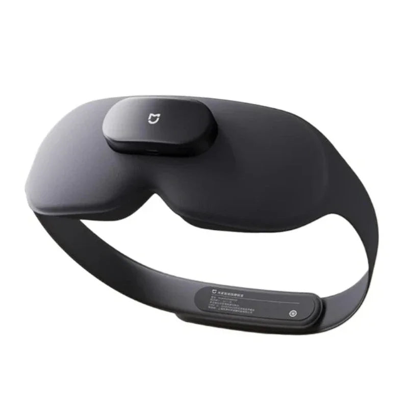 Black MIJIA Smart Massage Eye Mask with vibration for home relaxation, featuring a comfortable blackout design.