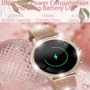 Smart Watches[Calls/Answer], Smartwatch for Android ＆ iPhone Compatible with 100+ Sport Modes/1.32" Touchscreen/200+ Watch Faces