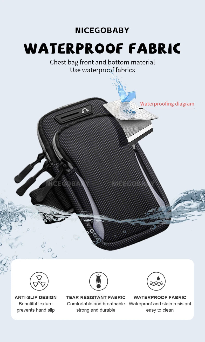 Running phone arm Bag for men and women Arm strap Sports arm Sleeve Artifact Wrist bag Waterproof lightweight outdoor equipment