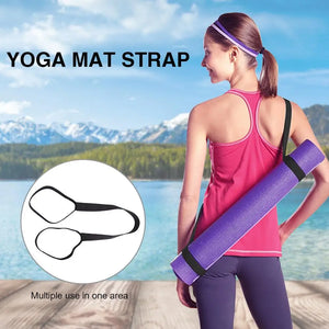 2Pcs Yoga Mat Strap Adjustable Yoga Mat Sling Elastic Yoga Mat Holder Strap Hands-Free Yoga Mat Carrying Strap for All Mat Sizes