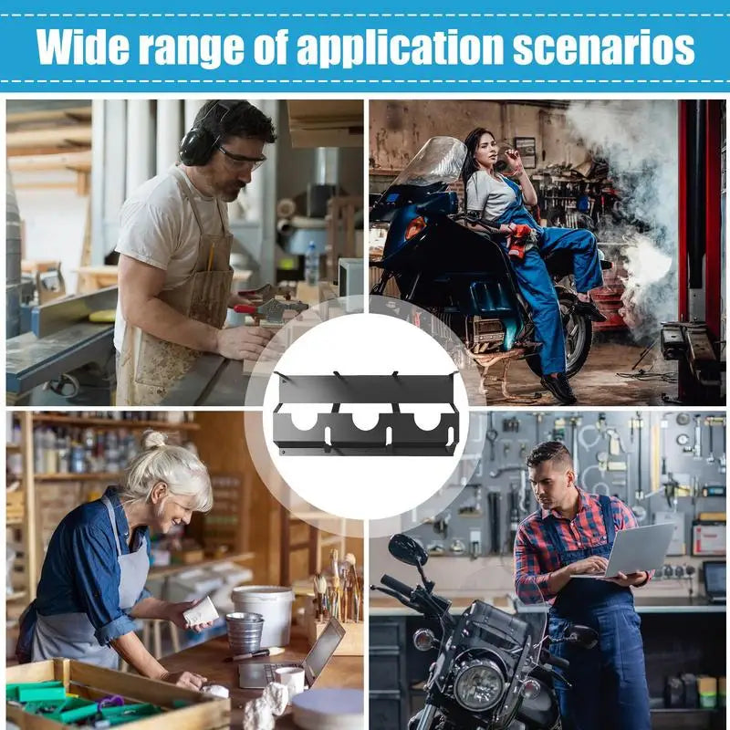 Angle Grinder Wall Storage Mount Metal Wall-Mounted Hanging Shelf Power Tool Organizer Rack for Angle Grinder Cutters Polishers