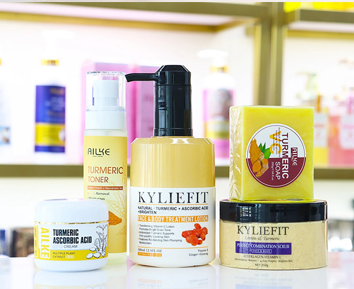 AILKE Turmeric skin care product for acne, lightening, and pore refining, suitable for unisex use, by Hot Trend Vault.