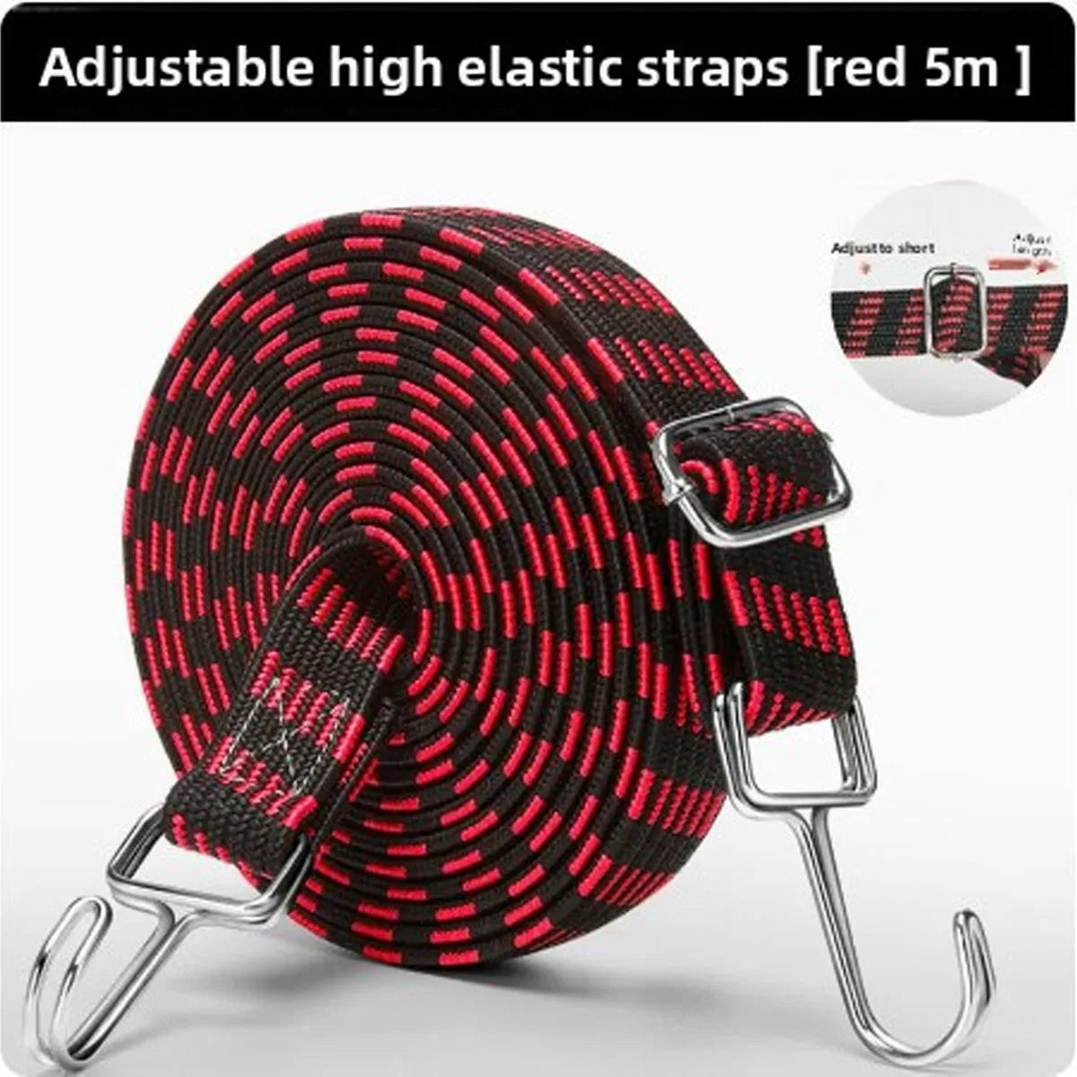 Motorcycle Elastics Rubber Luggage Rope Cord Hooks Bikes Rope Tie Auto Luggage Roof Rack Strap Fixed Band Hook Car Accessories