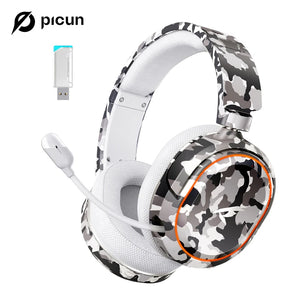 Picun G2 Wireless Gaming Headset Bluetooth 2.4G Headphones 7.1 Surround 5ms Low Latency ENC Mic for PC PS4 PS5 Phone Switch