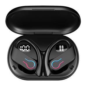 Bluetooth 5.3 Wireless Earbuds Sports Headphones with Earhooks Built-in Mic Earphones Waterproof Headphones Ear Buds for Sports