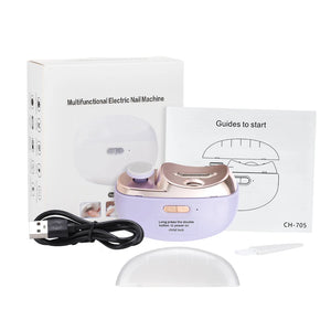 Rotatable Electric Nail Clipper For Baby Adult Automatic Nail Clippers With Light Nails Trimmer Cutter Manicure Polishing Tools