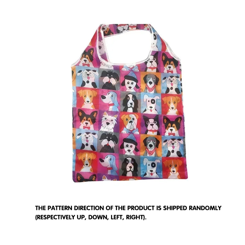 Foldable eco-friendly reusable grocery tote bag from Hot Trend Vault, showing its compact, foldable design and sturdy handles.