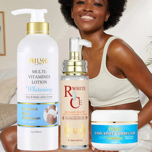 Hydrating AILKE whitening skincare for women with dark spots, featuring a sleek bottle from Hot Trend Vault.