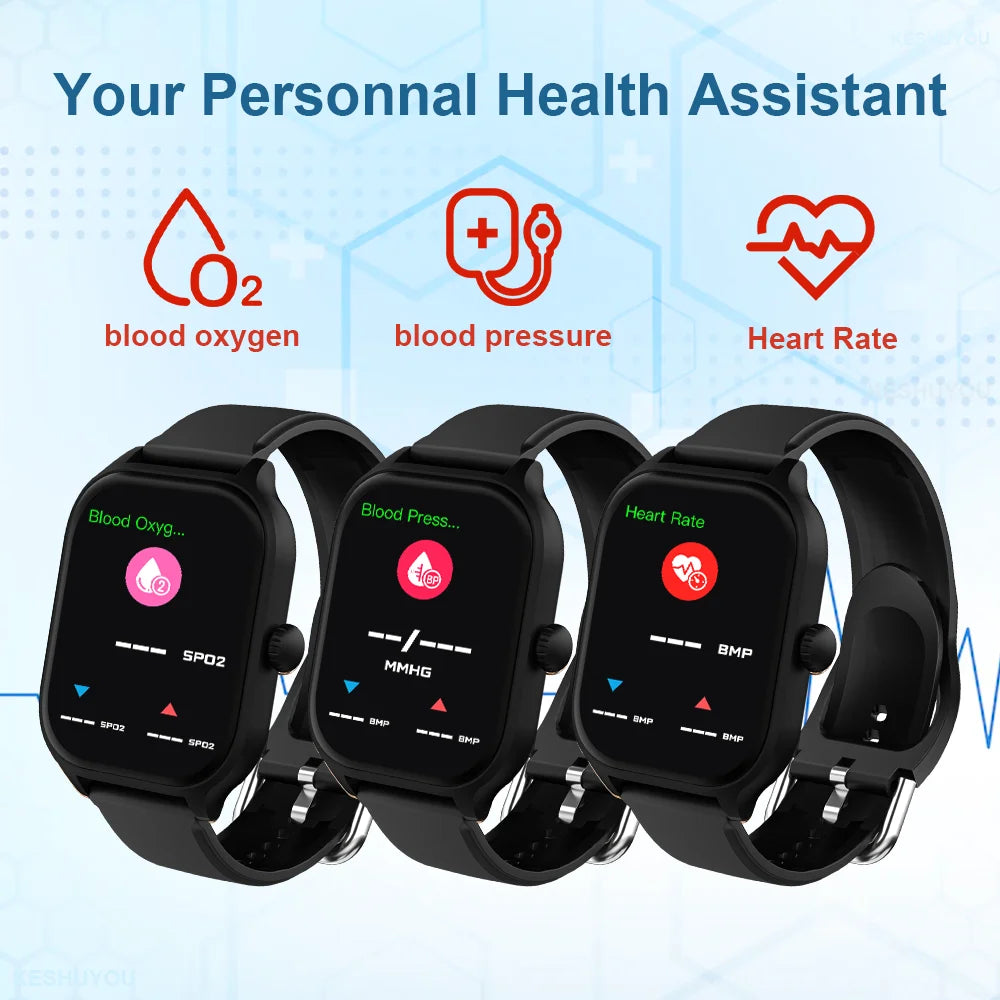 Hot Trend Vault KESHUYOU H9 Pro Max smartwatch with 2.01-inch HD display, showing Bluetooth call and message alert icons.