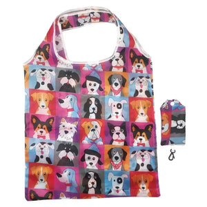 Foldable eco-friendly reusable grocery bag by Hot Trend Vault, showing a compact tote with handles for shopping and storage.