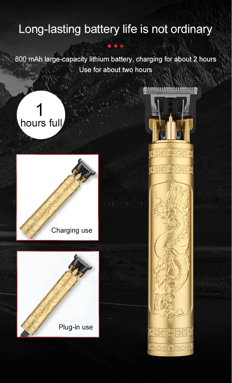Hot Trend Vault Hair Clipper Pro Vintage T9 Edition with stainless steel blades and fast charging for home and barber use