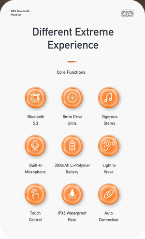 Awei T13 Pro Bluetooth 5.3 Earphone Wireless Bluetooth Headset In-Ear TWS Earbuds With Mic HiFi Bass Stereo Gaming Headphones