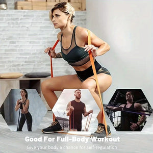 resistance Bands, Stackable TPE Resistance Bands for Strength Training, Fitness, Workout, Stretching, Home Gym and More