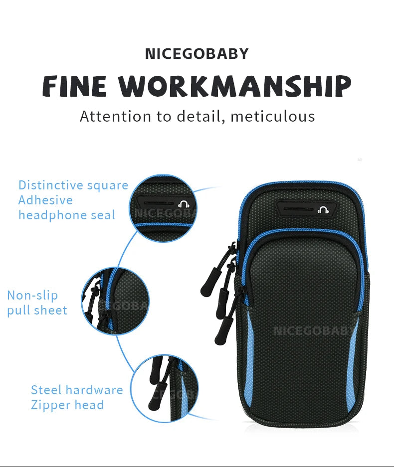 Running phone arm Bag for men and women Arm strap Sports arm Sleeve Artifact Wrist bag Waterproof lightweight outdoor equipment