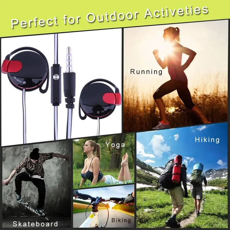 Mobile Wired Headphones 3.5mm Sport Earbuds With Bass Phone Earphones Stereo Headset Mic Music Earphones For Huawei