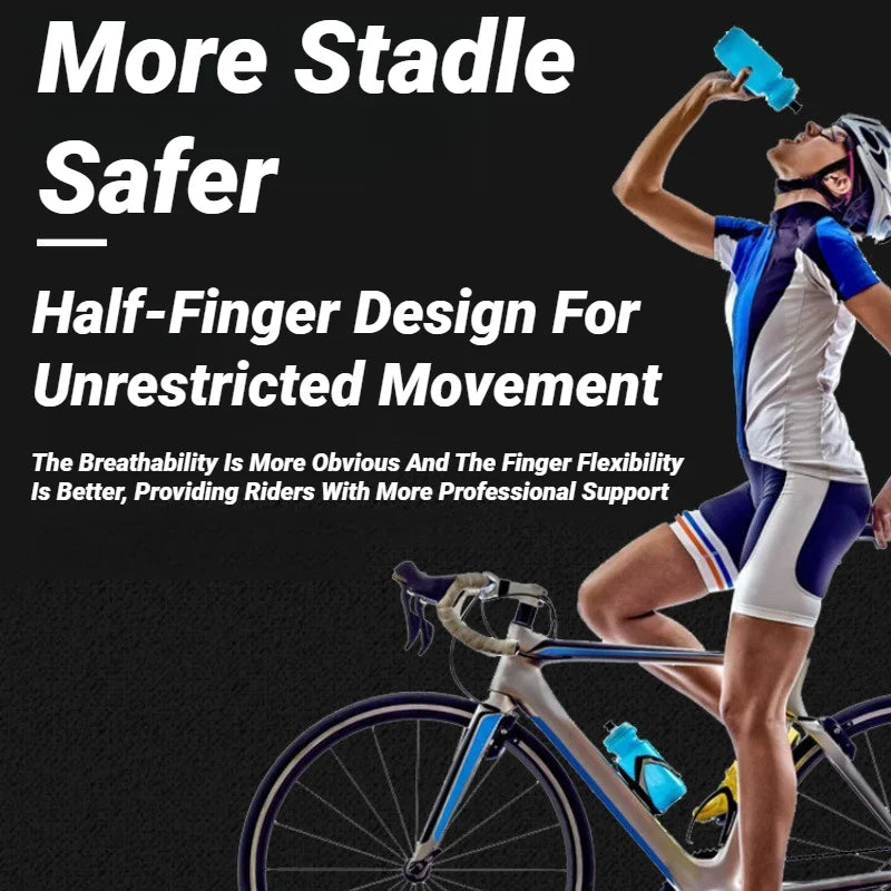 Half Finger Cycling Gloves Men Women Anti Slip Shock Breathable Summer Bicycle Fingerless Sports Gym Training Bike