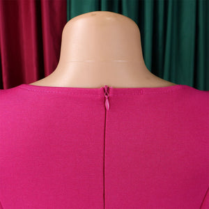 Elegant Dresses for Women 2026 New O Neck Short Sleeve Belt Waisted Pleated Mid Calf Fashion Ladies Birthday Party Dinner Dress