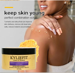 Organic turmeric skincare set by Hot Trend Vault, including creams and serums for brightening, evening skin tone, and acne clearing.