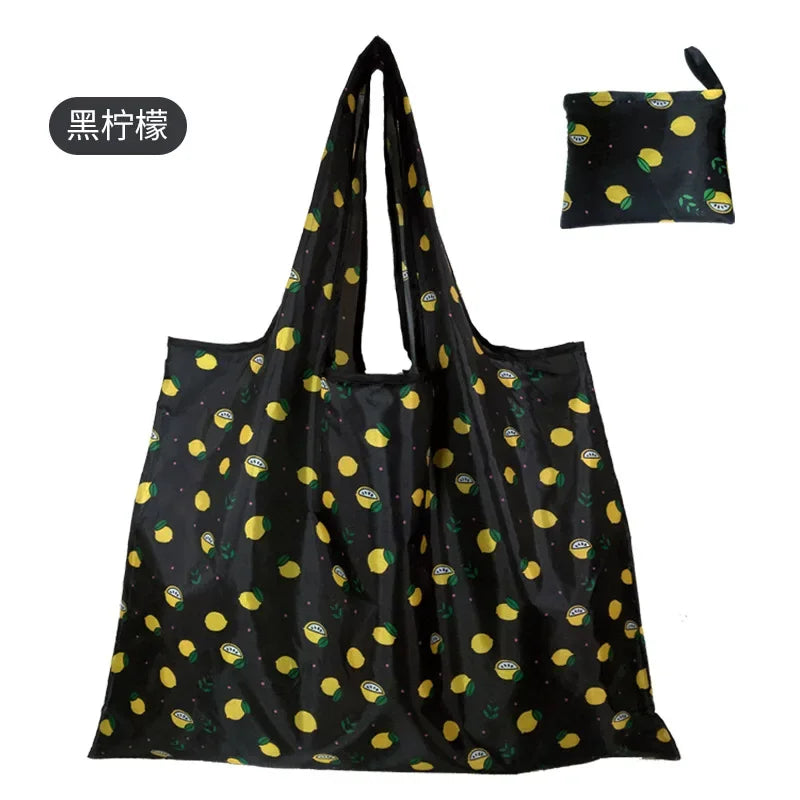 Hot Trend Vault eTyaC reusable foldable shopping bag in large tote style, eco-friendly, washable, and durable for women.