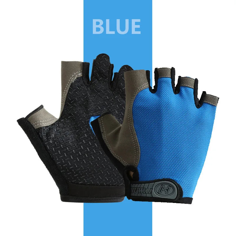 Breathable Anti Slip Fingerless Cycling Gloves for Men and Women