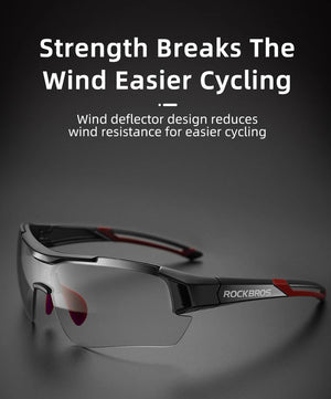 ROCKBROS Cycling Photochromic Glasses UV400 Protection Sunglasses Lightweight Bicycle Glasses Men Women Outdoor Sports Glasses