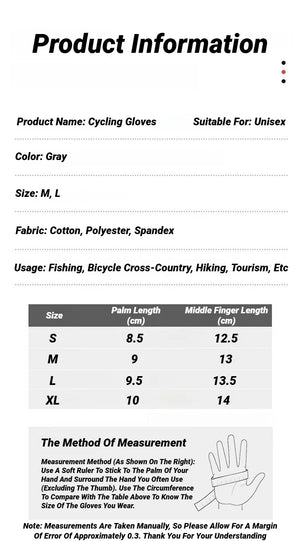 Half Finger Cycling Gloves Men Women Anti Slip Shock Breathable Summer Bicycle Fingerless Sports Gym Training Bike