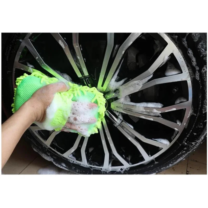 Microfiber Car Washer Sponge Cleaning Car Care Detailing Brushes Washing Towel Auto Gloves Styling Accessories