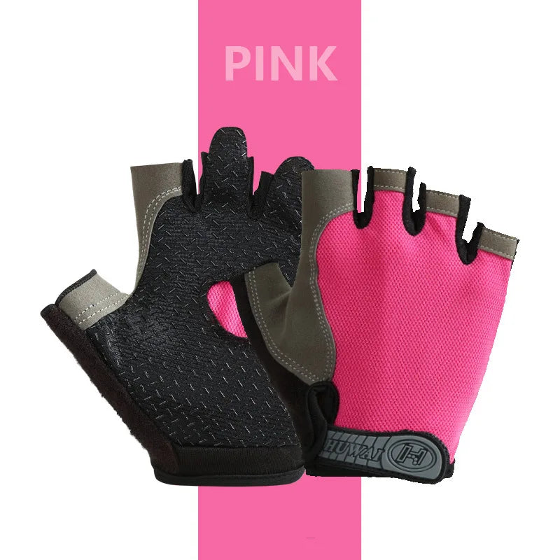 Breathable Anti Slip Fingerless Cycling Gloves for Men and Women
