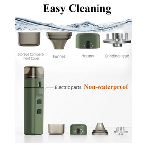 EAS-Green Electric Herb Grinder – One-Touch Operation, Up To 1.5G, Portable Auto Grinding Machine For Dry Spices