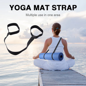 2Pcs Yoga Mat Strap Adjustable Yoga Mat Sling Elastic Yoga Mat Holder Strap Hands-Free Yoga Mat Carrying Strap for All Mat Sizes