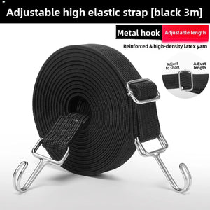 Heavy duty motorcycle bungee cord with hooks for luggage security, designed for riders by Hot Trend Vault.