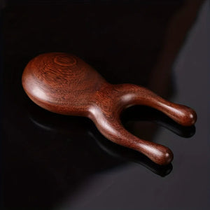 Wooden Gua Sha Facial Tools Head Massager Sandalwood Wood Massage Tool for Face Nose Eye Wood Massage Acupressur Tools