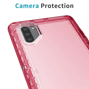 For Samsung Galaxy Note10/Plus Transparent Case Shockproof Cover And 2pcs Tempered Glass Screen Protector Case Friendly Clear