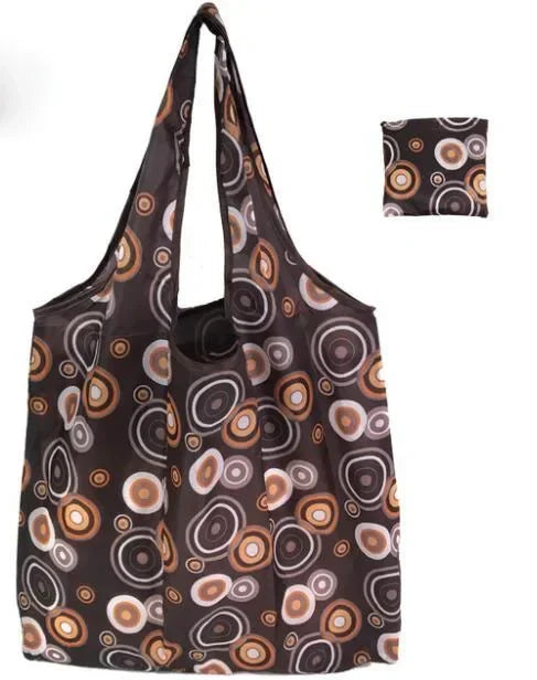 Hot Trend Vault reusable shopping bag for women, large foldable eco tote with case, showing a stylish, eco-friendly tote bag.