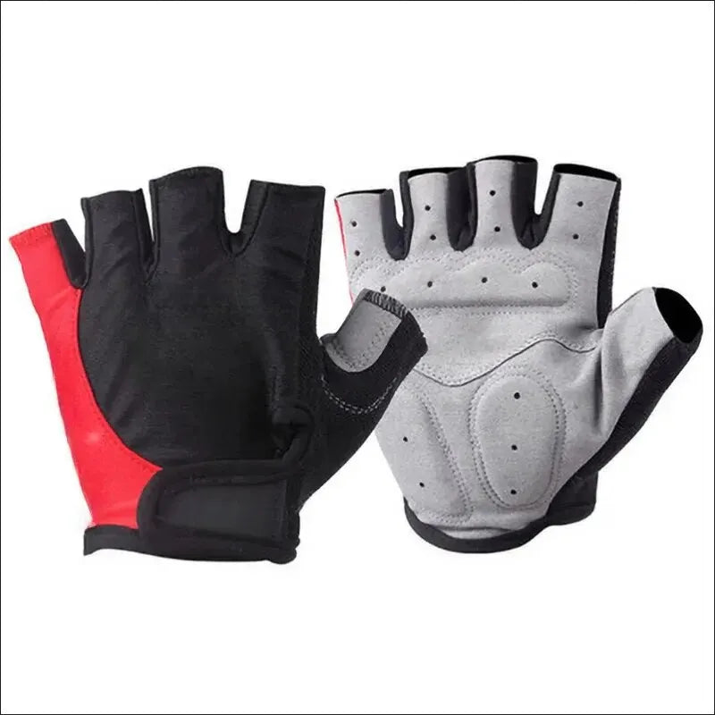 Hot Trend Vault men's and women's breathable half finger cycling gloves with anti-slip grip for activewear.