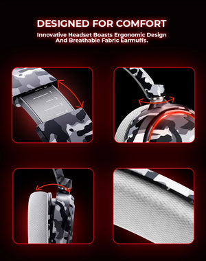 Picun G2 Wireless Gaming Headset Bluetooth 2.4G Headphones 7.1 Surround 5ms Low Latency ENC Mic for PC PS4 PS5 Phone Switch