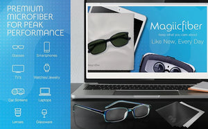 MagiicFiber Microfiber Cleaning Cloth, High-density Stripe-free Wipes, Soft and Efficient Premium Screen Cleaning Cloth