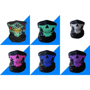 Cycling Face Mask Headwear Halloween Skull Wrap Scarf Warm Washable Headband Breathable Running Bandana Outdoor Sports Equipment