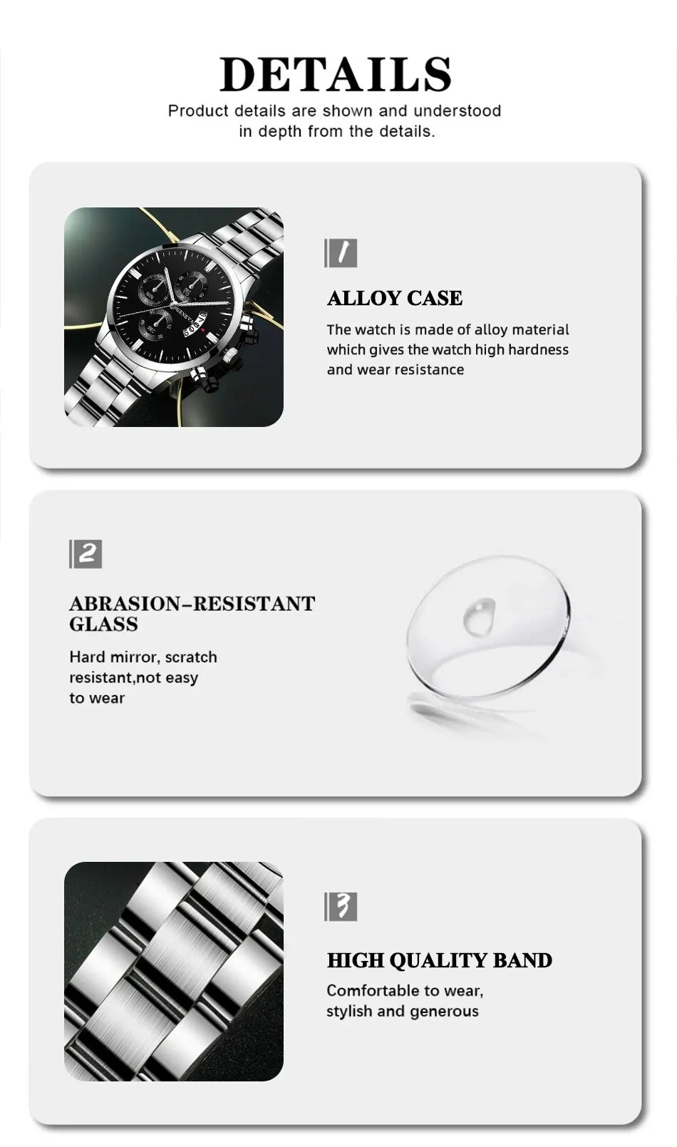 Men's Deyros Calendar Quartz Watch by Hot Trend Vault with luxury alloy band and round case, featuring a bracelet clasp.