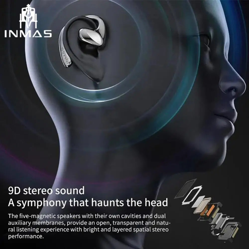 For Xiaomi 5.1 Air Conduction Bluetooth Headphones Noise Reduction Sports Waterproof Wireless Earphones Ear Hooks Headsets INMAS