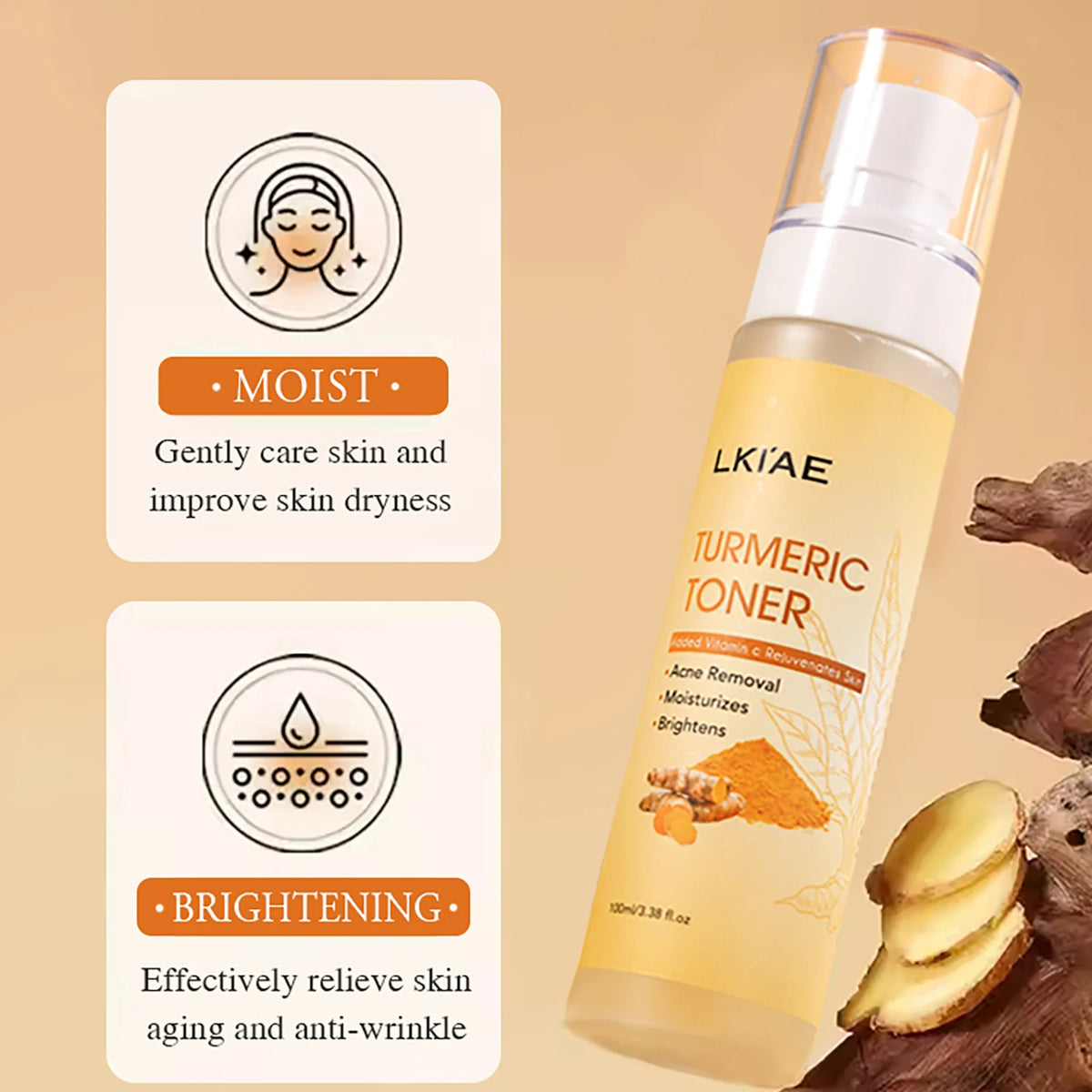 Hot Trend Vault Ailke Turmeric Whitening Skin Care Set with unisex products for radiant, glowing skin.