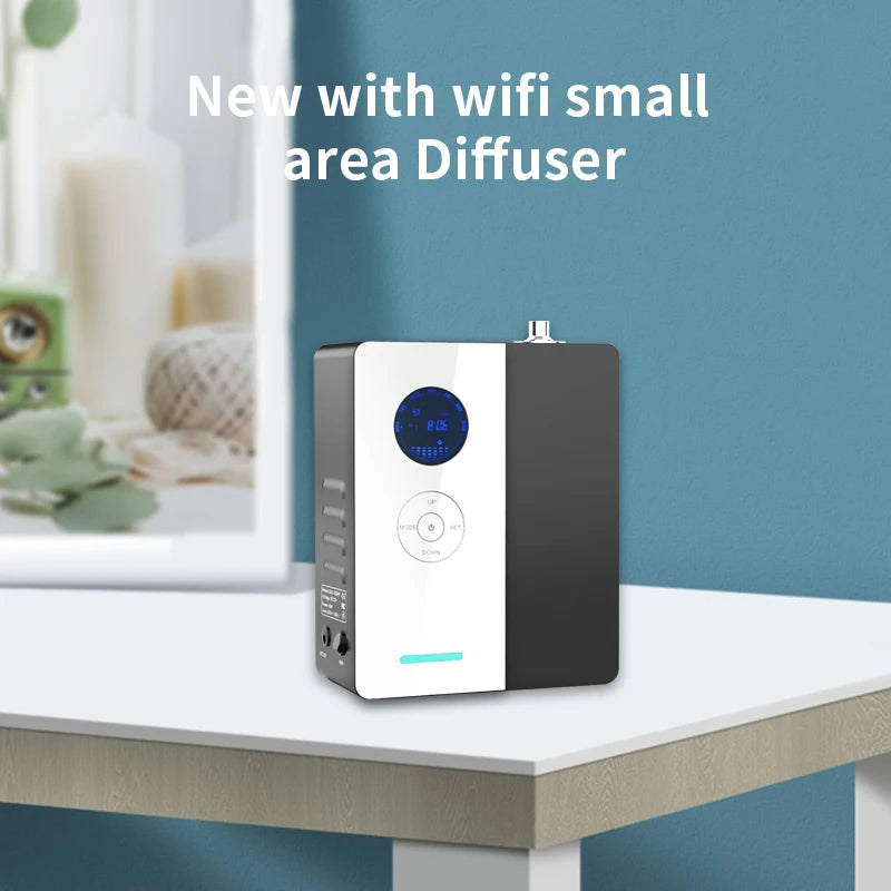 Hot Trend Vault LuxPerfume essential oil diffuser for hotels, portable ultrasonic diffuser with 300m3 coverage, sleek design.