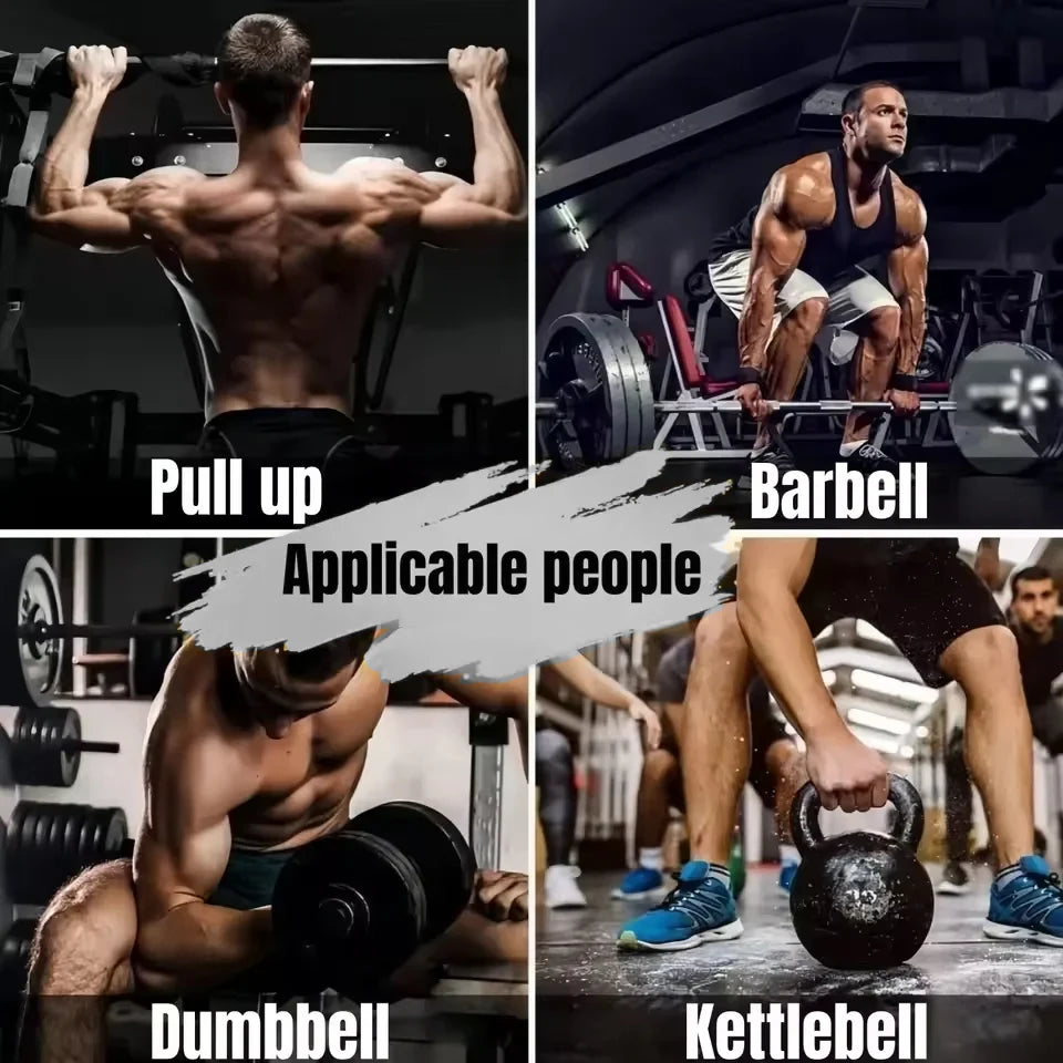 1PairWeight Lifting Hook Grips With Wrist Wraps Hand-Bar Wrist Strap Gym Fitness Hook Weight Strap Pull-Ups Power Lifting Gloves